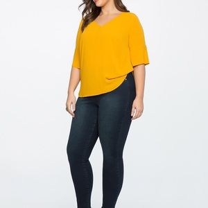 NWOT Eloquii Mustard Blouse